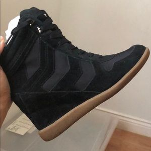 Black Sam Edelman sneaker wedges